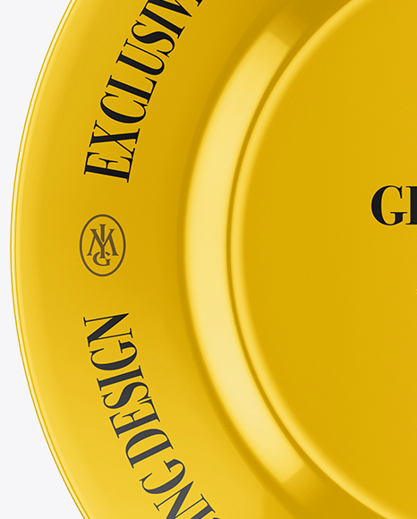 Glossy Plate Mockup   Top View PSD #1