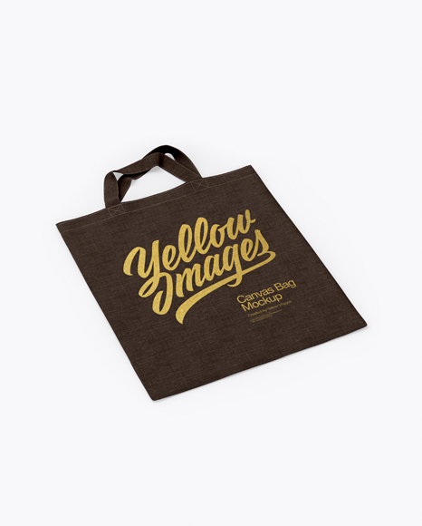 Download Canvas Bag Mockup Top View Half Side In Apparel Mockups On Yellow Images Object Mockups PSD Mockup Templates