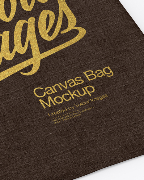 Download Canvas Bag Mockup Top View Half Side In Apparel Mockups On Yellow Images Object Mockups PSD Mockup Templates