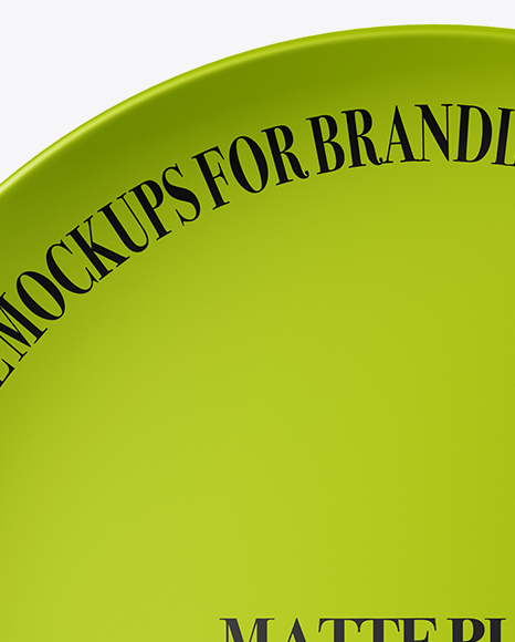 Matte Plate Mockup Top View In Object Mockups On Yellow Images Object Mockups