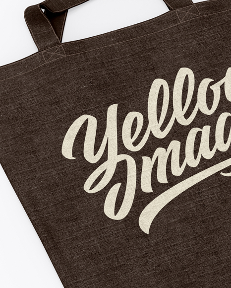 Two Canvas Bags Mockup Top View Half Side In Apparel Mockups On Yellow Images Object Mockups