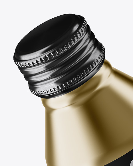 Two Metallic Drink Bottles Mockup on Yellow Images Object Mockups