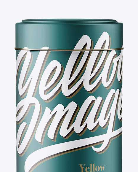 Matte Round Tin Box Mockup   Front View PSD #2