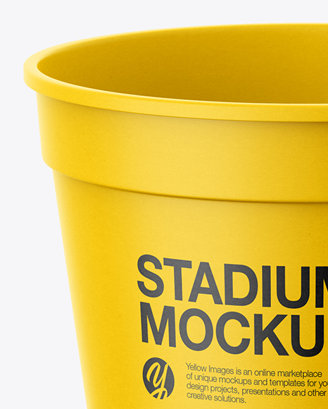 Paper Stadium Cup Mockup - Front View (High Angle Shot) in ...