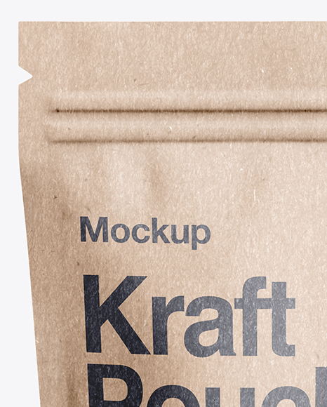 Kraft Stand Up Pouch Mockup   Front View PSD #2