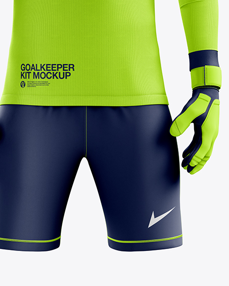 Men’s Full Soccer Goalkeeper Kit mockup (Front View)