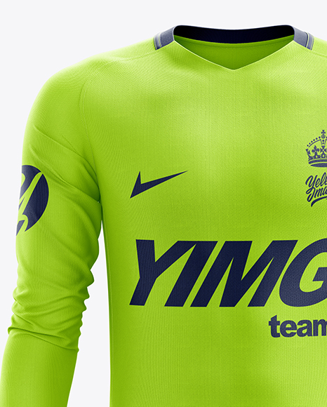 Men’s Full Soccer Goalkeeper Kit mockup (Front View)