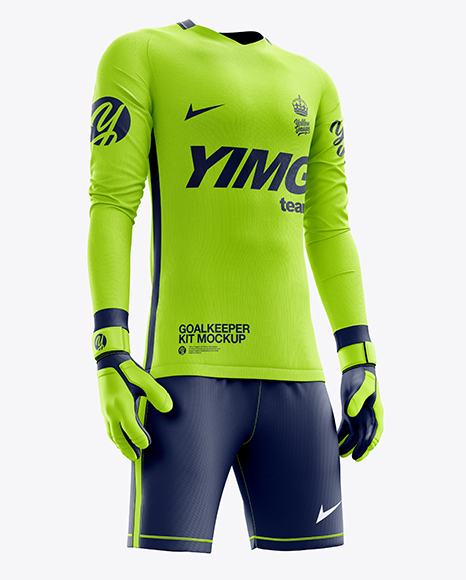 Download Men's Full Soccer Goalkeeper Kit mockup (Hero Shot) in ...