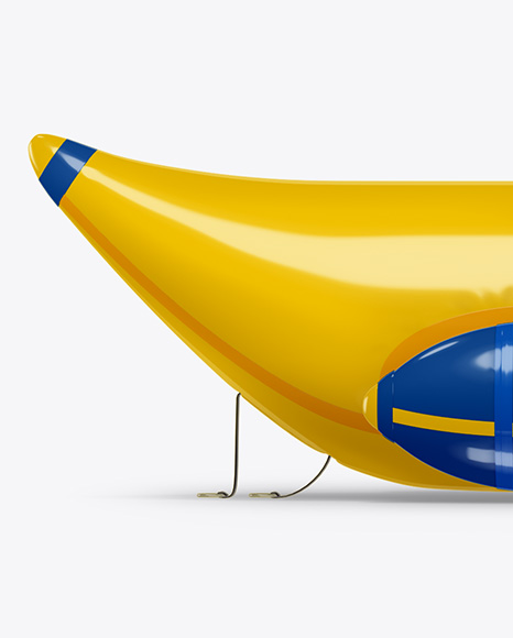 Download Free Glossy Banana Boat Mockup Side View In Object Mockups On Yellow PSD Mockups