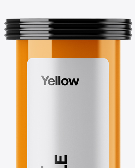 Download Glossy Effervescent Tablets Bottle Mockup In Bottle Mockups On Yellow Images Object Mockups PSD Mockup Templates