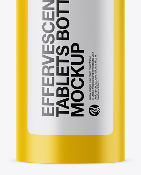 Download Matte Effervescent Tablets Bottle Mockup In Bottle Mockups On Yellow Images Object Mockups PSD Mockup Templates