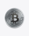 Silver Bitcoin Mockup