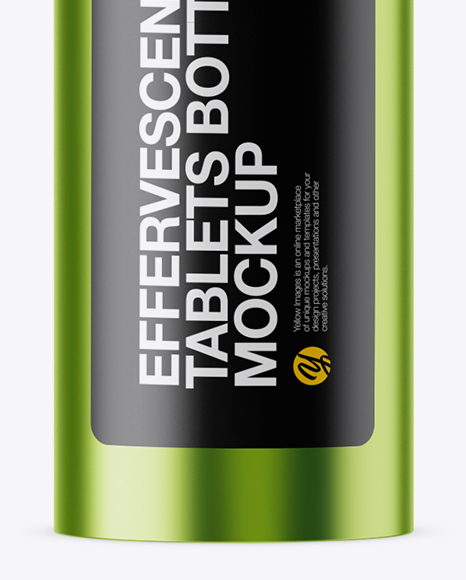 Download Metallic Effervescent Tablets Bottle Mockup In Bottle Mockups On Yellow Images Object Mockups Yellowimages Mockups