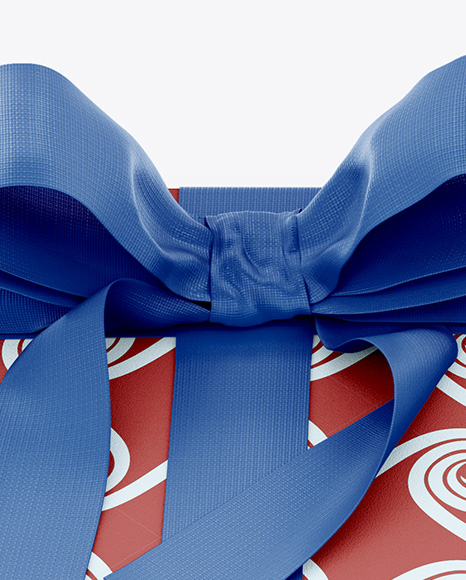 Gift Box Mockup   Front View (High Angle Shot) PSD #2