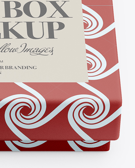 Gift Box Mockup   Front View (High Angle Shot) PSD #1