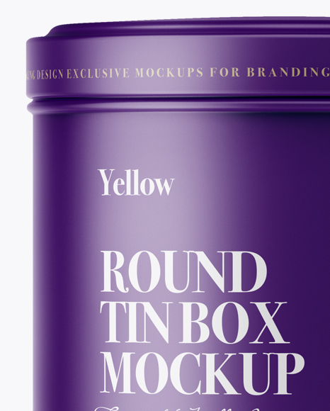 Matte Round Tin Box Mockup PSD #2