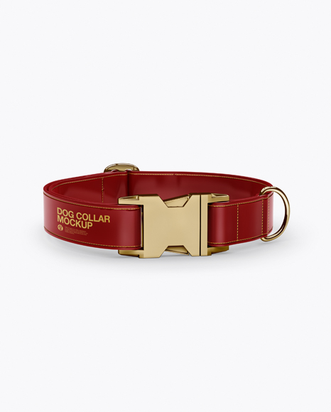 Glossy Dog Collar Mockup - Front View (High-Angle Shot) in Object Mockups on Yellow Images ...