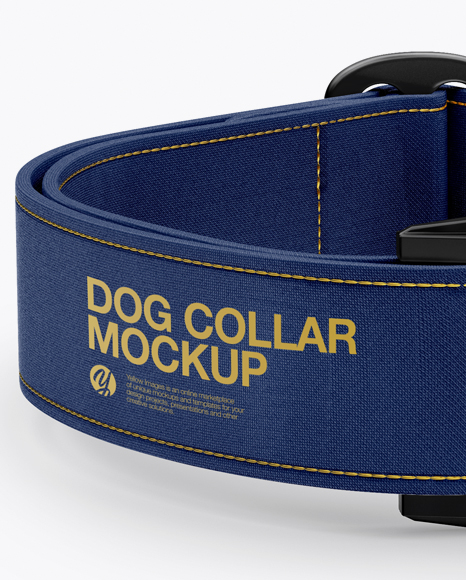 Download Linen Dog Collar Mockup - Front View (High-Angle Shot) in ...