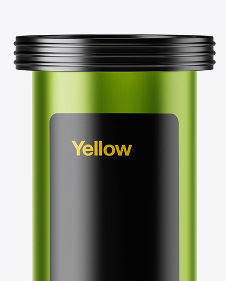 Metallic Effervescent Tablets Bottle Mockup