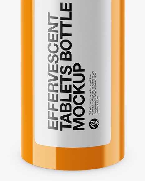 Download Glossy Effervescent Tablets Bottle Mockup High Angle Shot In Bottle Mockups On Yellow Images Object Mockups Yellowimages Mockups