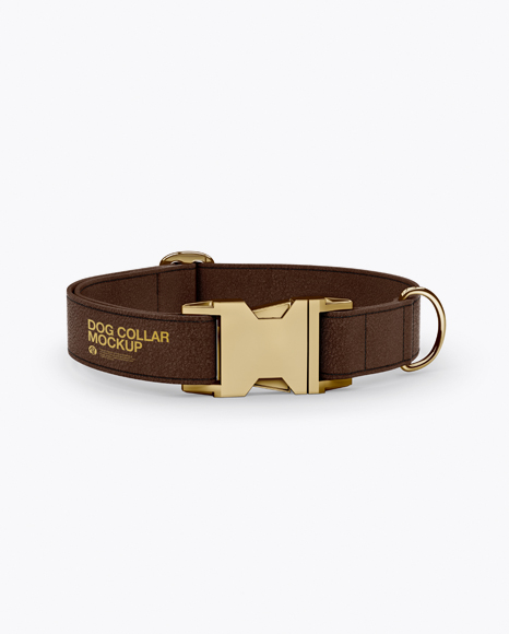 Download Leather Dog Collar Mockup Front View High Angle Shot In Object Mockups On Yellow Images Object Mockups