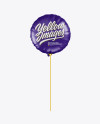 Matte Round Baloon Mockup on Yellow Images Object Mockups