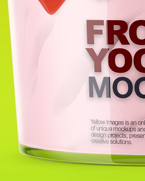 Download Cup With Frozen Yogurt Mockup In Cup Bowl Mockups On Yellow Images Object Mockups Yellowimages Mockups