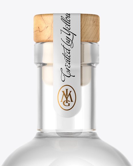 Download Dry Gin Bottle With Wooden Cap Mockup In Bottle Mockups On Yellow Images Object Mockups Yellowimages Mockups