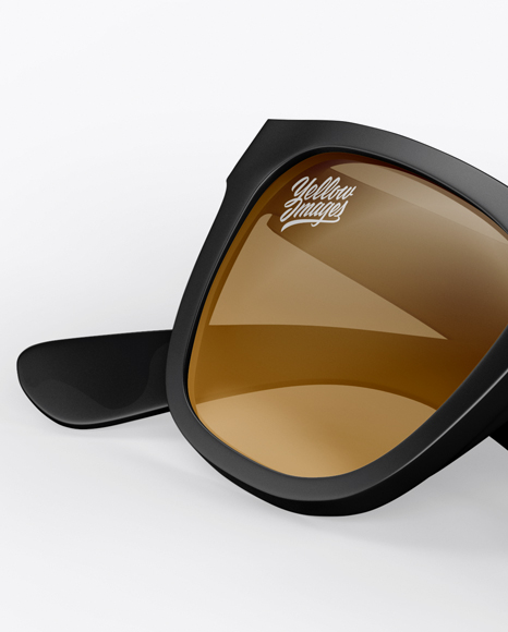 Download Sunglasses Mockup - Half Side View in Object Mockups on Yellow Images Object Mockups