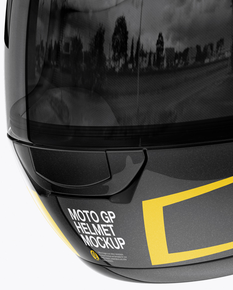 Moto Gp Helmet Mockup Half Side View In Object Mockups On Yellow Images Object Mockups