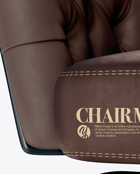 Matte Leather Chair Mockup In Object Mockups On Yellow Images Object Mockups