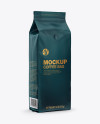 Matte Coffee Bag with Valve Mockup - Half Side View