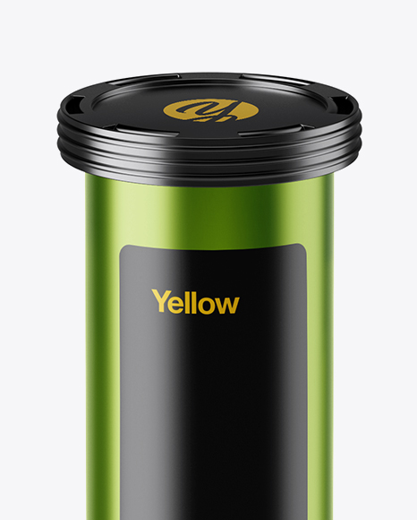 Download Metallic Effervescent Tablets Bottle Mockup High Angle Shot In Bottle Mockups On Yellow Images Object Mockups