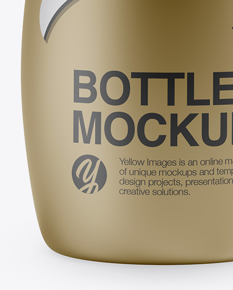 Matte Metallic Bottle Mockup In Bottle Mockups On Yellow Images Object Mockups