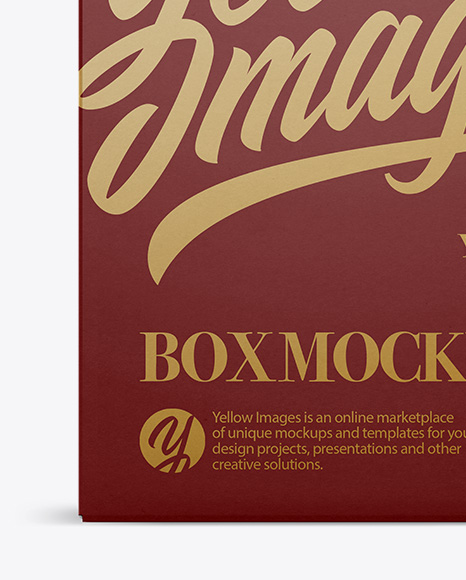 Paper Box Mockup   Front View PSD #1