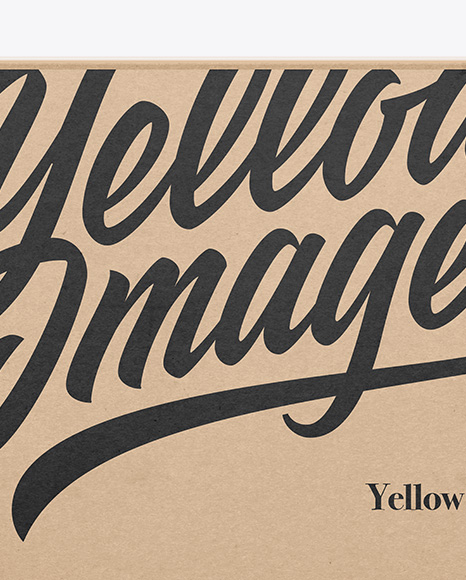 Kraft Paper Box Mockup   Front View PSD #2