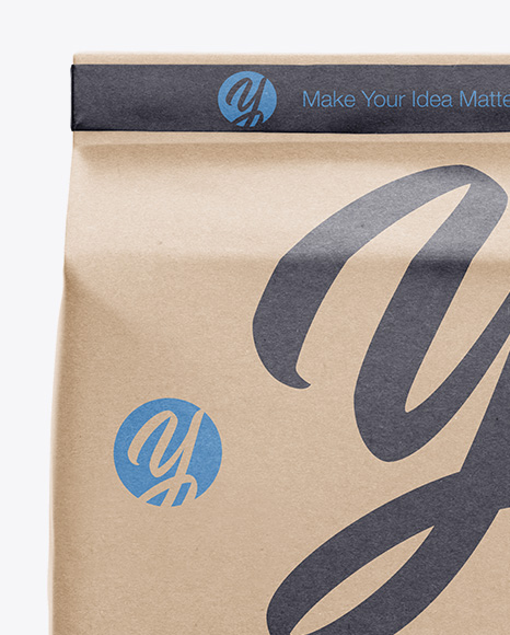 Download Kraft Paper Flour Bag Mockup Front View Eye Level Shot In Bag Sack Mockups On Yellow Images Object Mockups Yellowimages Mockups