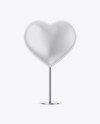 Heart Shape Glossy Stand - Front View - Free Download Images High