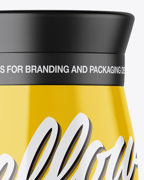 Glossy Thermos Mockup In Bottle Mockups On Yellow Images Object Mockups