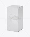 White Paper Wine Box - 70° Angle on Yellow Images Object Mockups