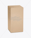 Download Kraft Paper Wine Box - 25° Angle in Box Mockups on Yellow Images Object Mockups