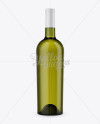 Dead Leaf Green Glass Wine Bottle Mockup - Free Download Images High