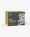 Download 50ml Paper Box Mockup - 25° Angle Front View (Eye-Level Shot) in Box Mockups on Yellow Images ...