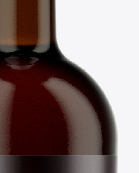 Dark Amber Glass Bordeaux Bottle Mockup PSD #2