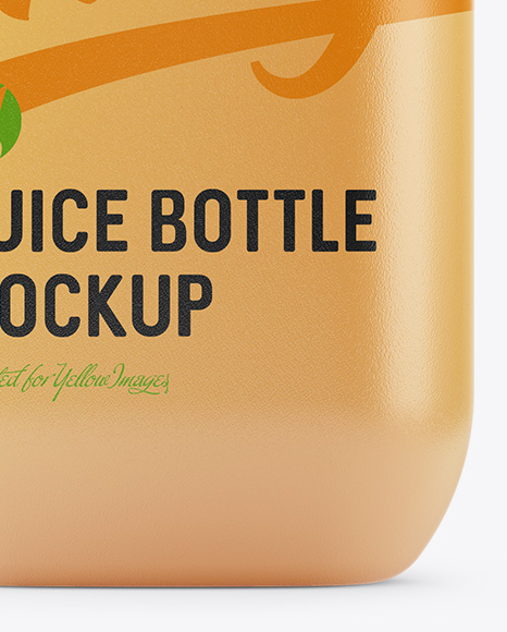 Frosted Plastic Bottle With Orange Juice Mockup PSD #1