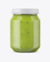 Baby Food Brussels Sprouts Puree Jar Mockup