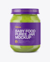Baby Food Brussels Sprouts Puree Jar Mockup