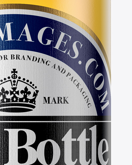 Clear Beer Bottle Mockup PSD #1