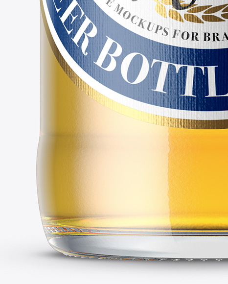Clear Beer Bottle Mockup PSD #6