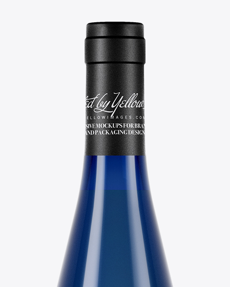 Download 750ml Blue Glass Bottle With White Wine Mockup In Bottle Mockups On Yellow Images Object Mockups Yellowimages Mockups